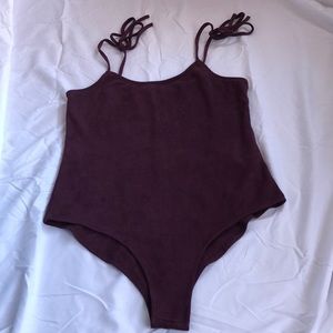 Me to We Suede Bodysuit
